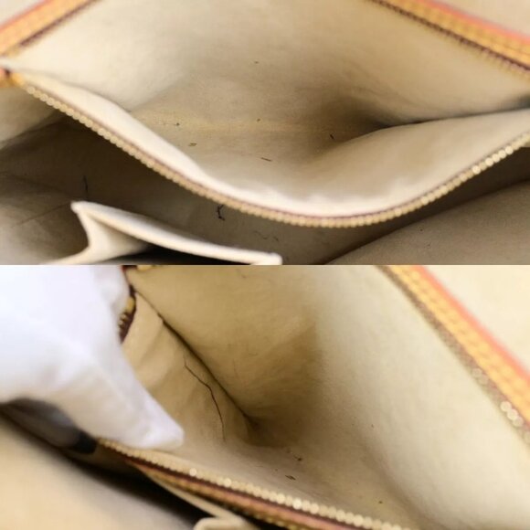 LOUIS VUITTON Logo Looping GM Shoulder Bag Monogram Leather Brown - Picture 9 of 16